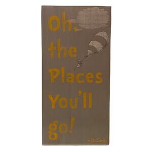 ‘Oh the Places You’ll Go’ Dr. Seuss Wood Box Frame